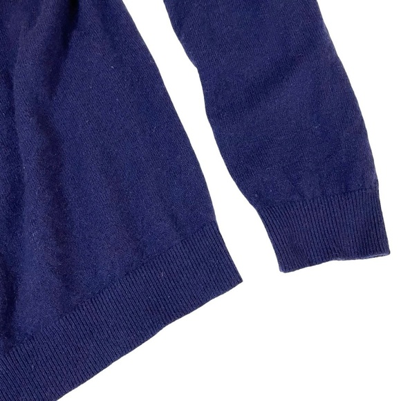 johnnie-O Men’s Ringer 100% Cashmere Lightweight Knit Sweater Navy Large - Picture 6 of 11